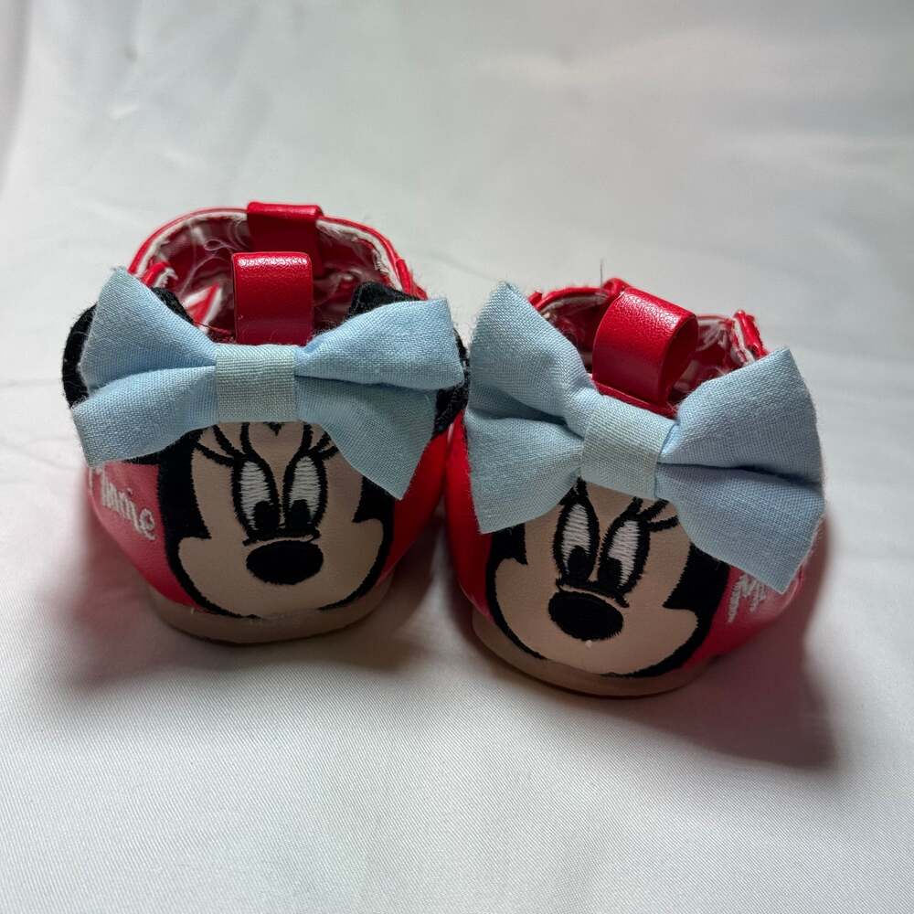 Disney Minnie Mouse Red Sandals 0-6 Months Bow Back